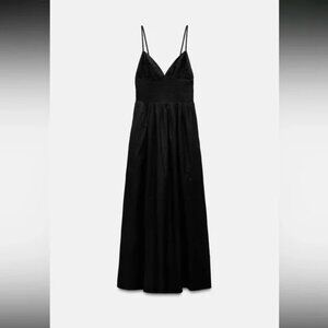 Zara Embroidered Gabardine Dress